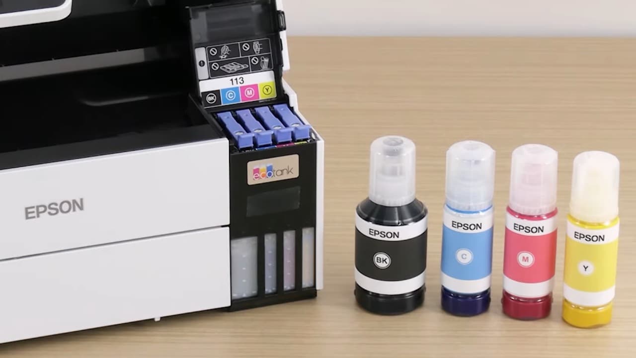 Garrafas de tinta T524 DURABrite Ultra pigmentadas da Epson L6490 — 4 cores resistentes à água