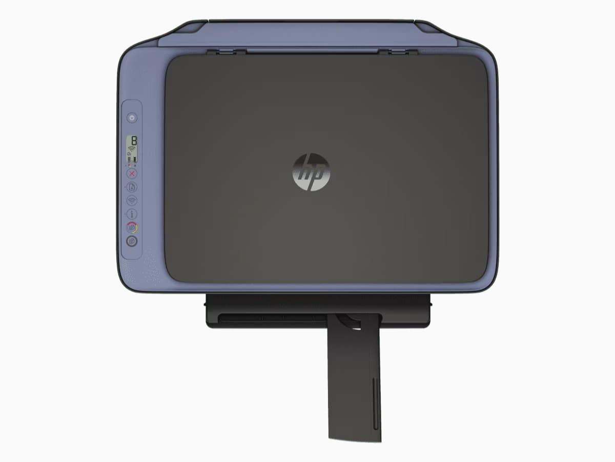 Impressora multifuncional HP DeskJet Ink Advantage 2975 sobre mesa, design compacto e slim